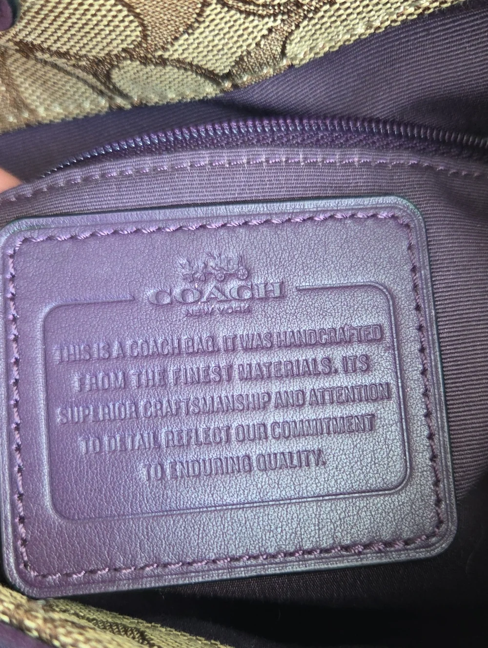 Coach Phoebe RARE Monogram Shoulder Bag Brown And Purple